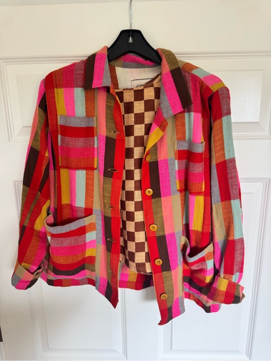 Ace & Jig Jackets & Blazers - Ace&Jig Janie Jacket Unity Women's Multicolor Plaid Button-Up Size Medium